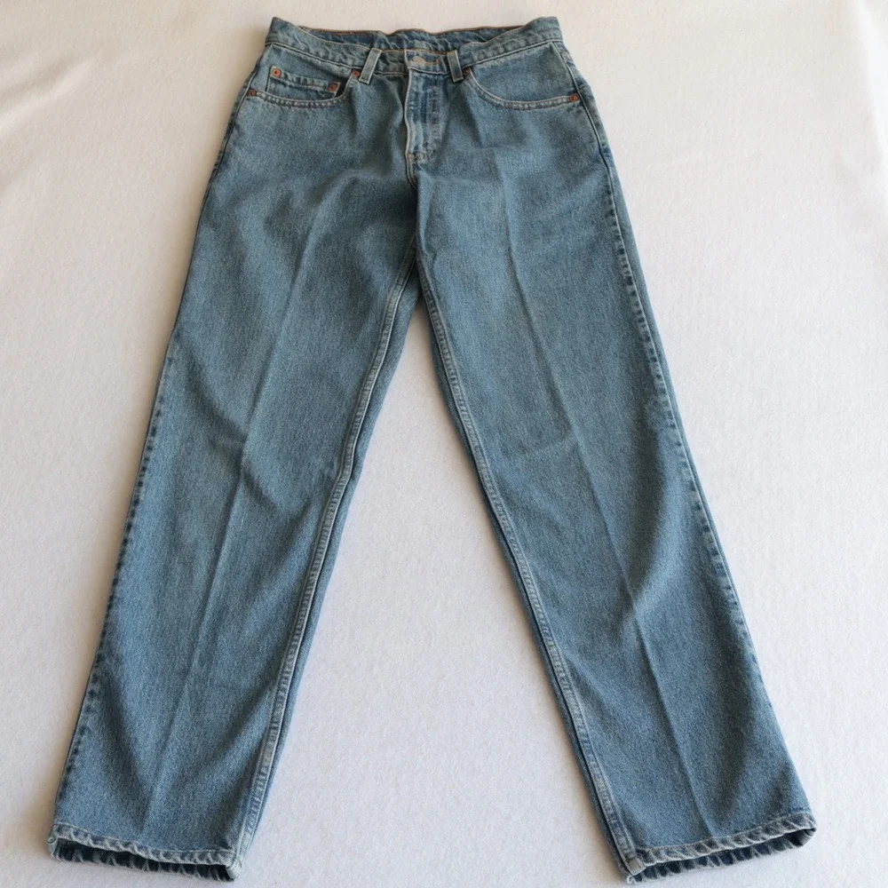 Vintage 90s Levis 550 Relaxed Fit Tapered Leg Blue Jeans 29x34 (Fits 26x33.5)
